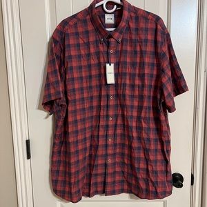 MEN’S DILLARDS ROWM RED & BLUE PLAID SHIRT SIZE XXL NWT!